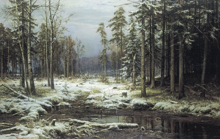 И. И. Шишкин, «Первый снег», 1875 г.