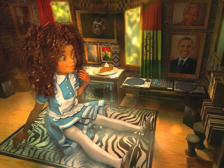 Иллюстрация Marlon McKenney из издания «Alice in Wonderland Remixed», 2017 г. Иллюстрация Marlon McKenney из издания «Alice in Wonderland Remixed», 2017 г.