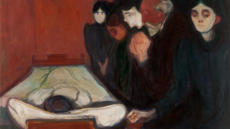 Эдвард Мунк, «У смертного одра», 1895 г.