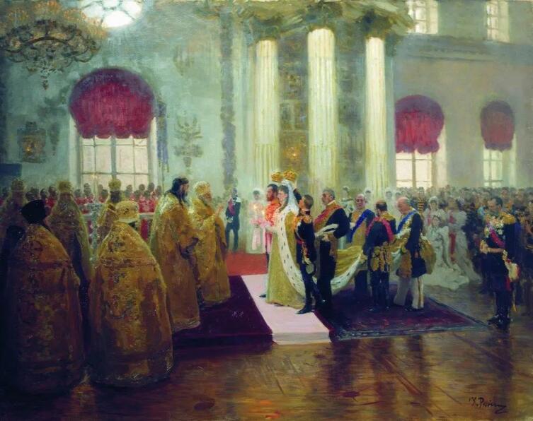 И. Е. Репин, «Венчание Николая ІІ и великой княжны Александры Федоровны», 1894 г.