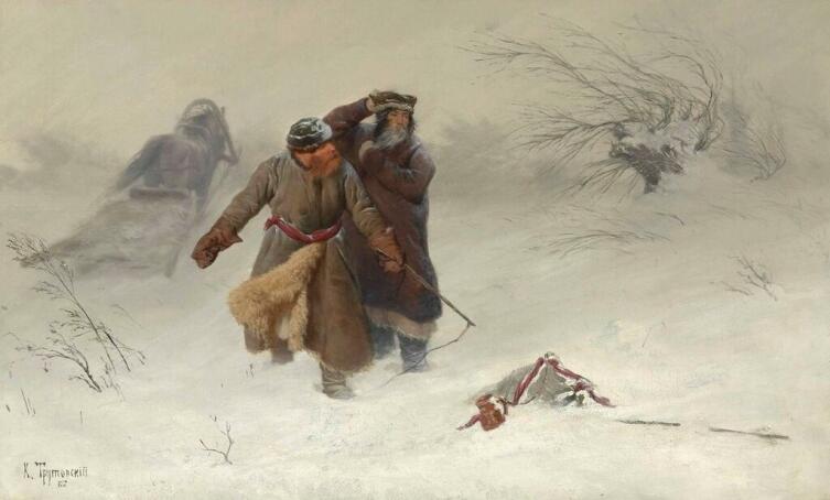 К. А. Трутовский, «Пурга», 1887 г.