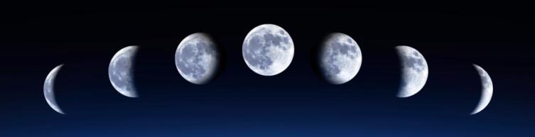 Схема, фазы Луны