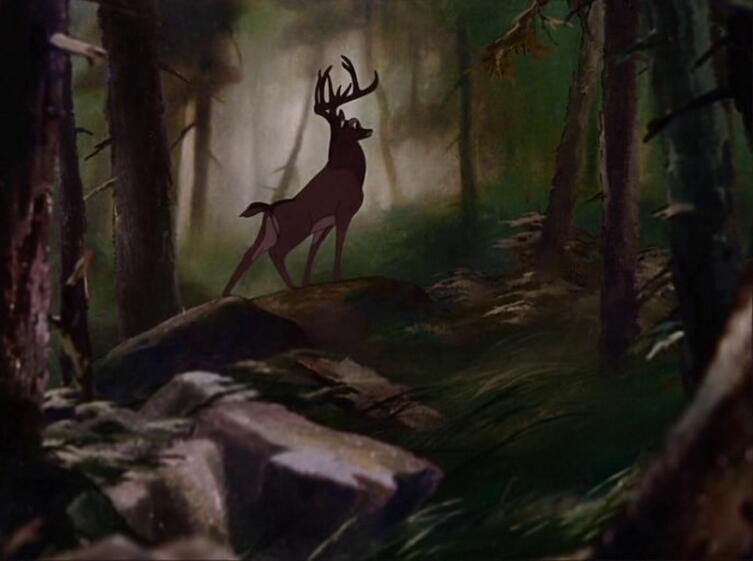 Кадр из м/ф «Бэмби», 1942 г. 