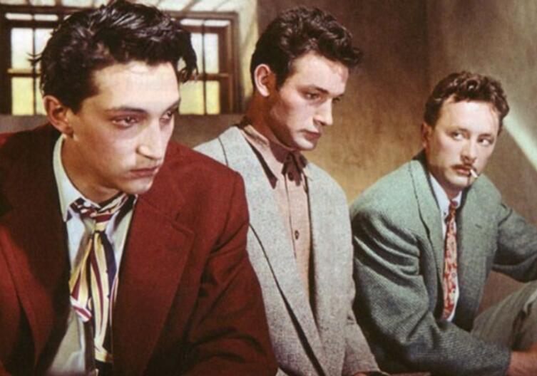 Кадр из к/ф «Убийство на улице Данте», 1956 г. В. Гафт - в центре