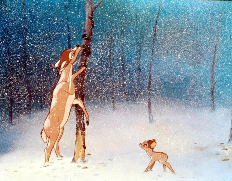Кадр из м/ф «Бэмби», 1942 г.