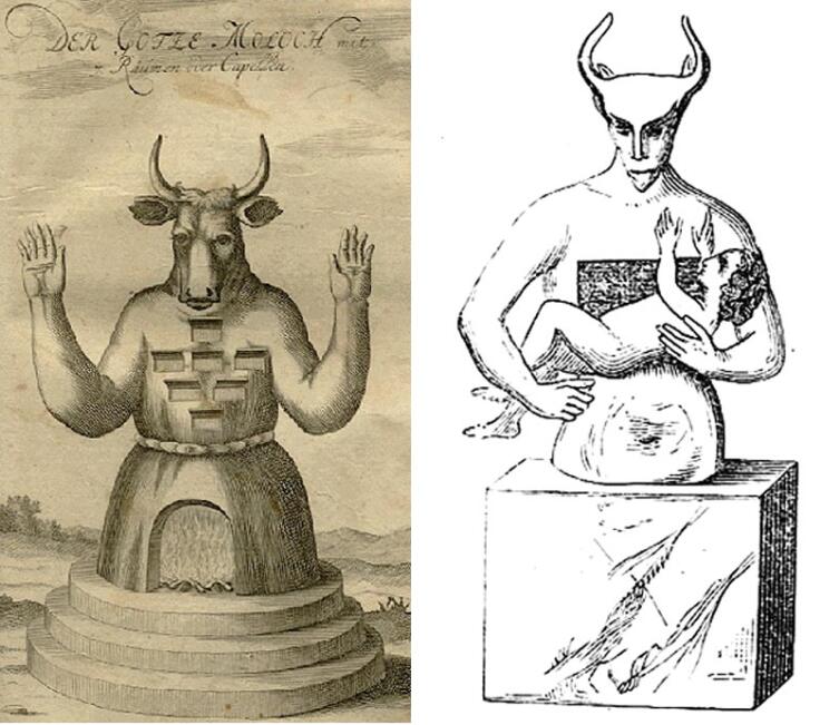 Старинные изображения Молоха