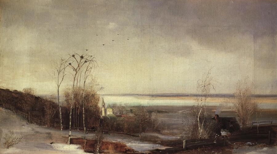 А. К. Саврасов, «Ранняя весна. Дали», 1870-е гг.
