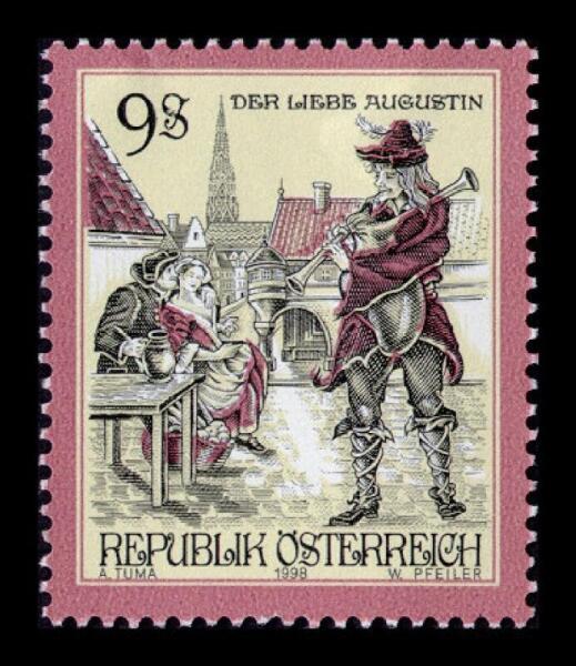 Австрийская марка, посвященная милому Августину