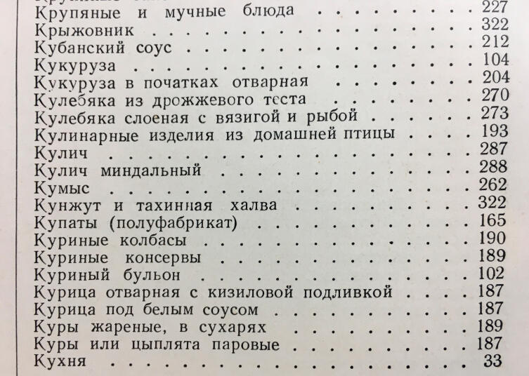 Предметный указатель «Книги о вкусной и здоровой пище»