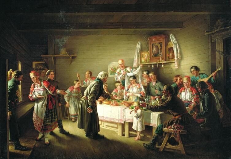 Н. П. Петров, «Смотрины невесты», 1861 г.