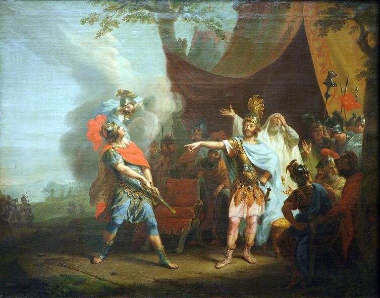 Иоганн Генрих Тишбейн Старший, «Спор Ахилла с Агамемноном», 1776 г.