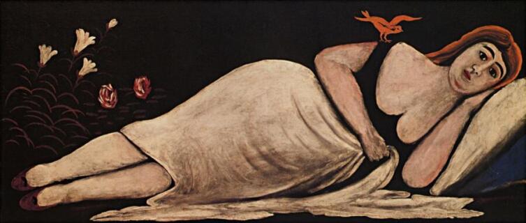 Нико Пиросмани (Пиросманашвили), «Ортачальская красавица» (правая часть диптиха), 1905 г.