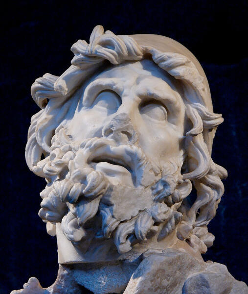 Голова Одиссея из скульптурной группы, изображающей Одиссея, ослепляющего Полифема. Мрамор, Греция, I век нашей эры