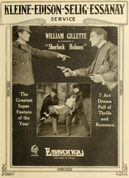 Постер к к/ф «Шерлок Холмс», 1916 г.