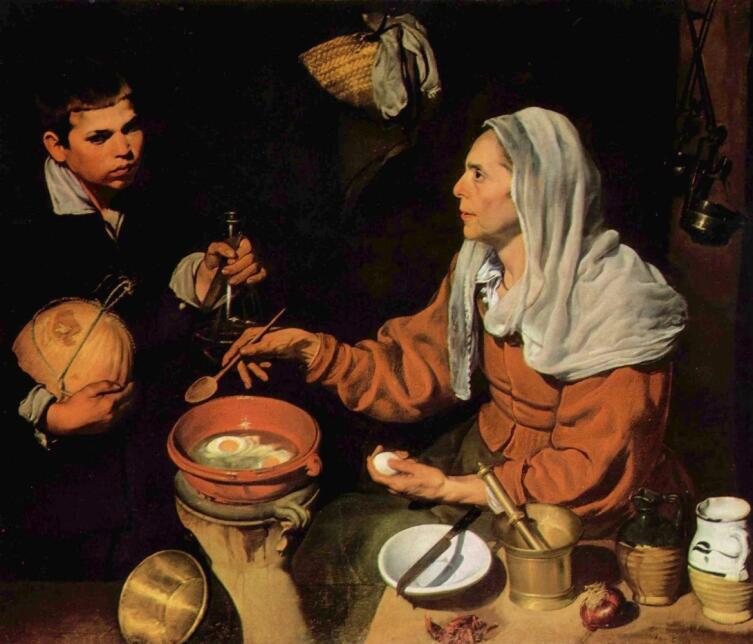 Диего Веласкес, «Старая кухарка» 1618 г.