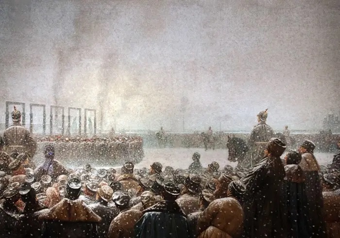 В. В. Верещагин, «ТКазнь заговорщиков в России», 1884 г. В. В. Верещагин, «ТКазнь заговорщиков в России», 1884 г.