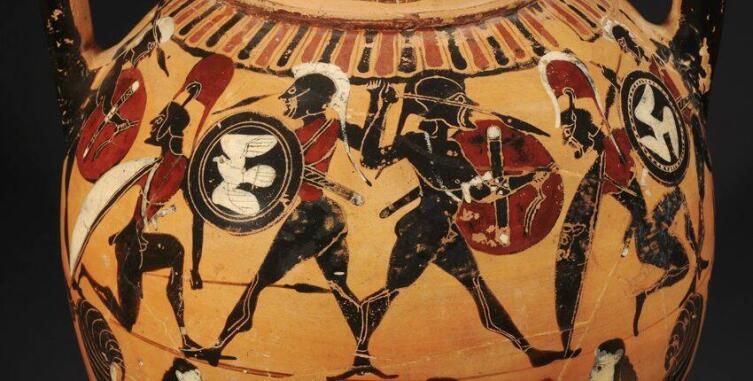 Сражение на древней вазе