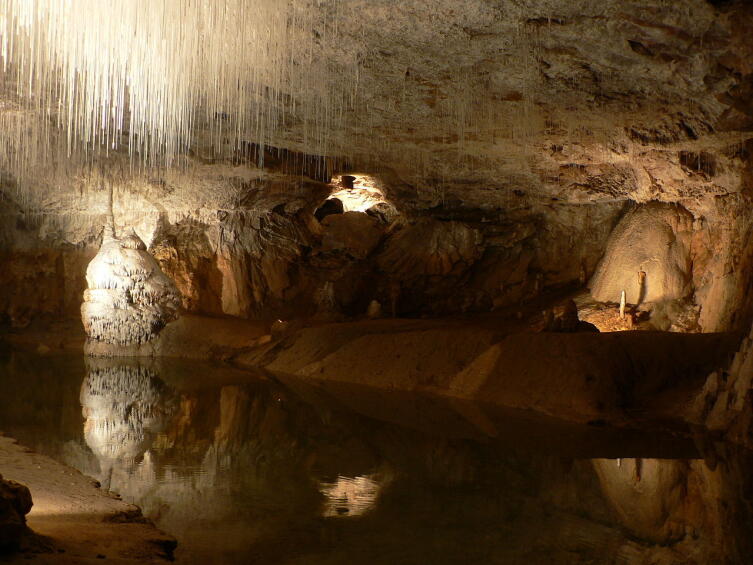 Сталактиты. Пещера Шоранш, Франция
