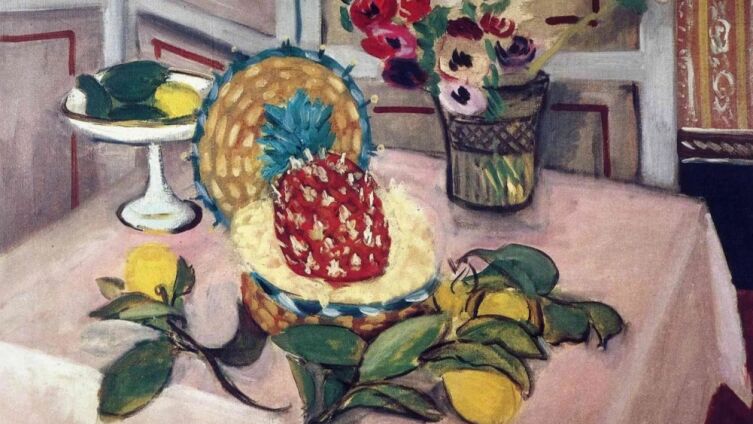 Анри Матисс, «Натюрморт с цветами и ананасом», 1925 г.