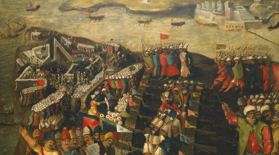 Маттео Переса д`Алеччо, «Осада форта Сент-Эльмо турками», XVI век