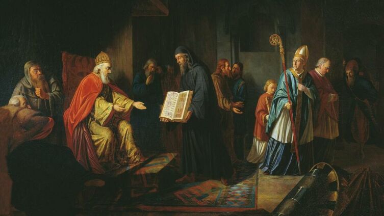 И. Е. Эггинк, «Великий князь Владимир выбирает веру», 1822 г.