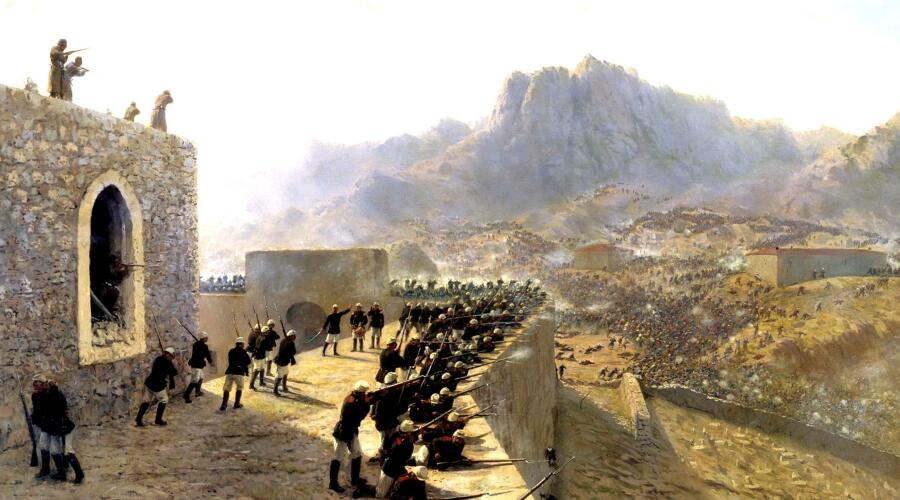 Л. Ф. Лагорио, «Отбитие штурма крепости Баязет 8 июня 1877 года», 1891 г.