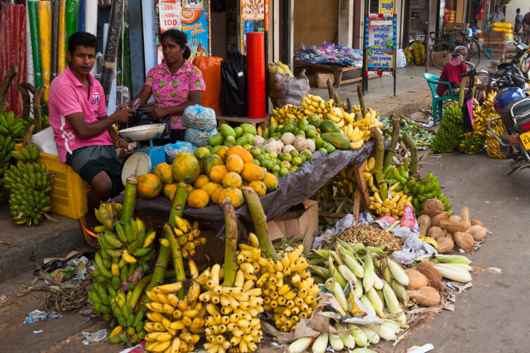 Местный рынок в Шри-Ланке