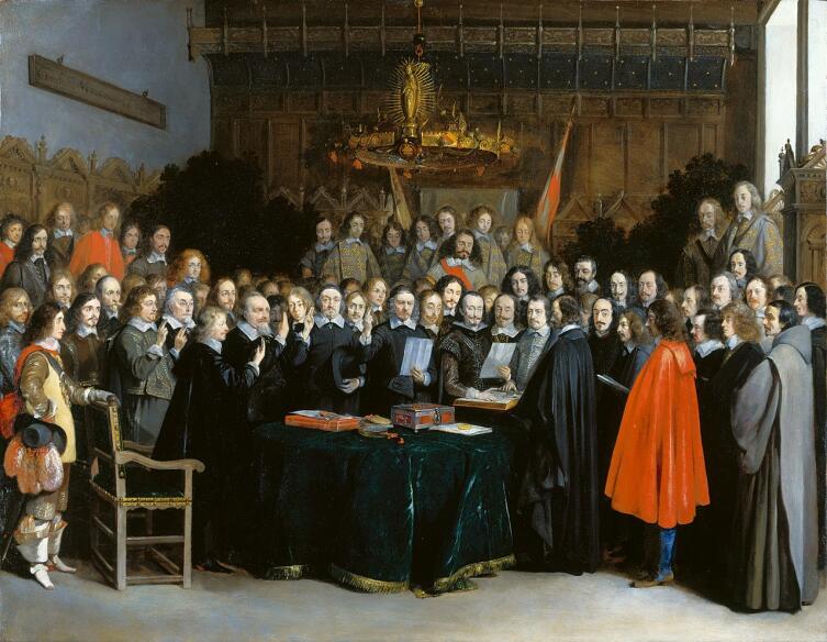 Герард Терборх, «Подписание мюнстерского мира 15 мая 1648 года», 1648 г.