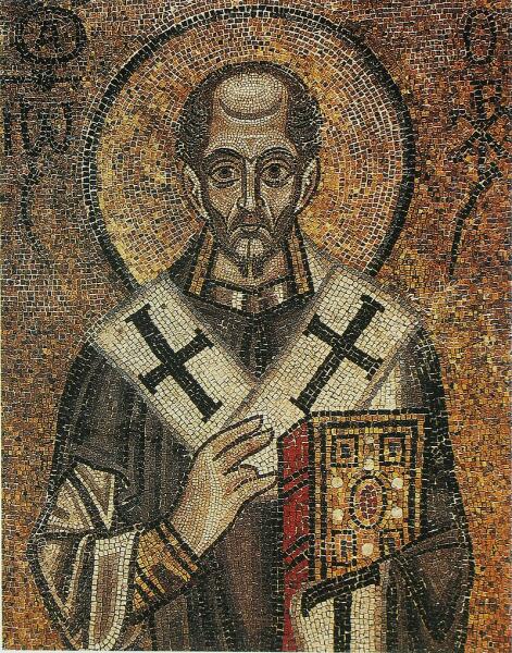 Иоанн Златоуст. Мозаика Софийского собора в Киеве. XI век