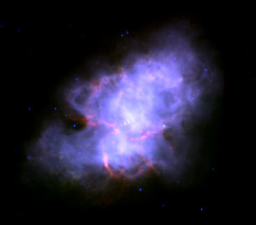 Крабовидная туманность в инфракрасном диапазоне (космический телескоп Спитцер)