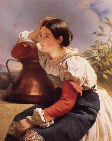 Франц Ксавер Винтерхальтер, «Молодая итальянская девушка у колодца», 1850-е гг.