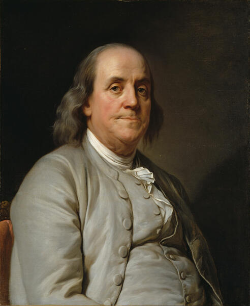 Жозефа Дюплесси, «Портрет Бенджамина Франклина», 1785 г.