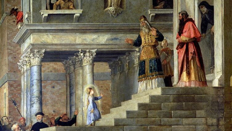 Тициан, «Введение во храм Пресвятой Богородицы», 1538 г.