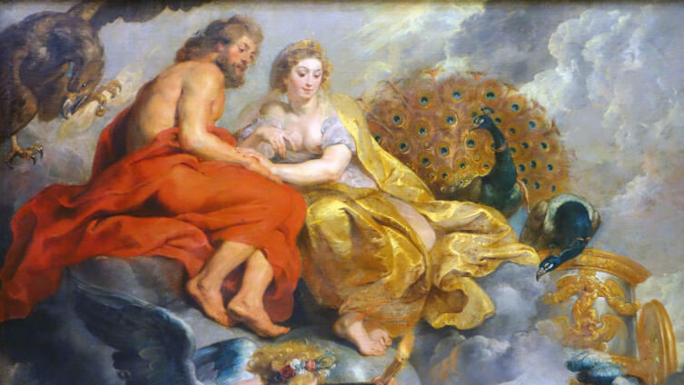 Рубенс, «Зевс и Гера», деталь картины «Представление портрета Марии Медичи»