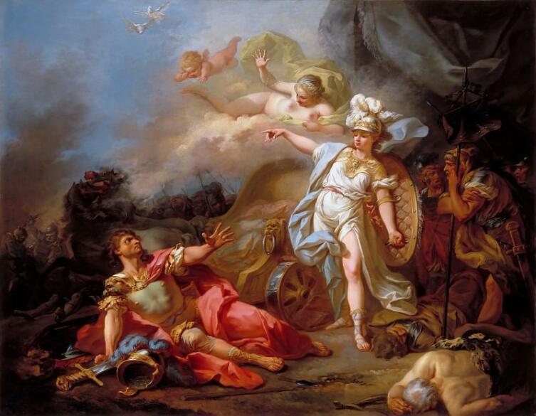 Жак-Луи Давид, «Битва Минервы и Марса», 1771 г.