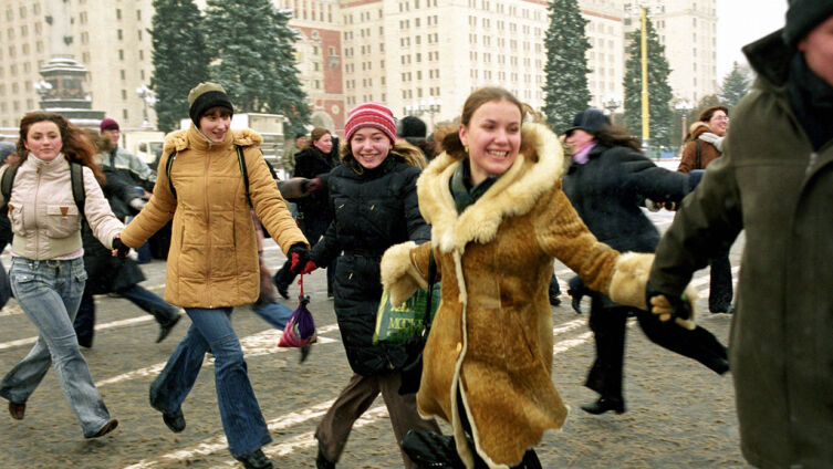 Студенты МГУ в Татьянин день, 2005 г.