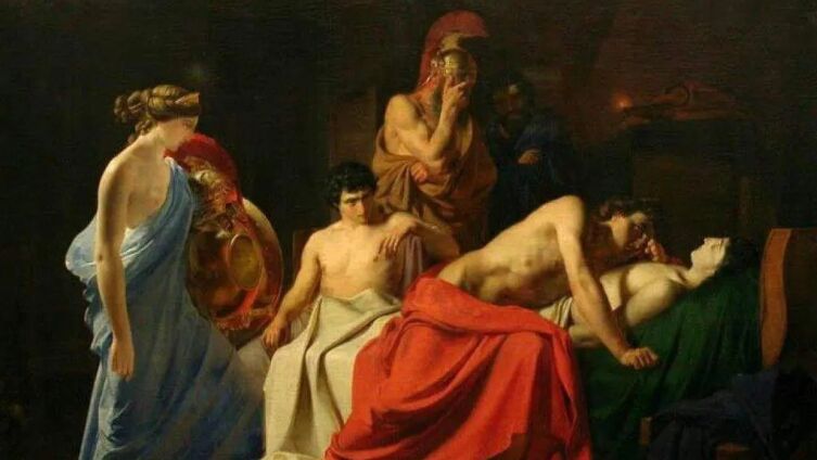 Н. Ге, «Ахиллес, оплакивающий Патрокла», 1855 г.