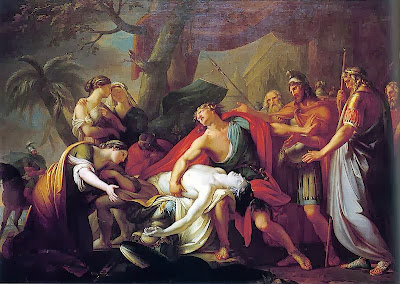 Гэвин Гамильтон, «Ахиллес оплакивает смерть Патрокла», 1760 г.