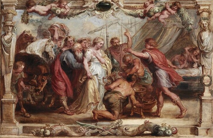 Питер Пауль Рубенс, «Возвращение Брисеиды Ахиллу», 1630 г.