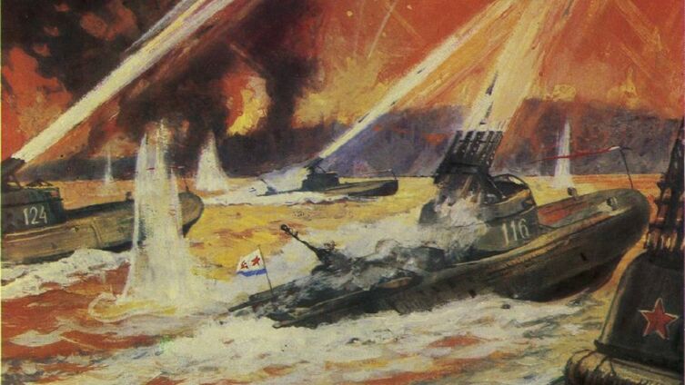 В. Печатин, открытка из серии «Военно-морской флот Союза ССР в Великой Отечественной войне», 1979 г.