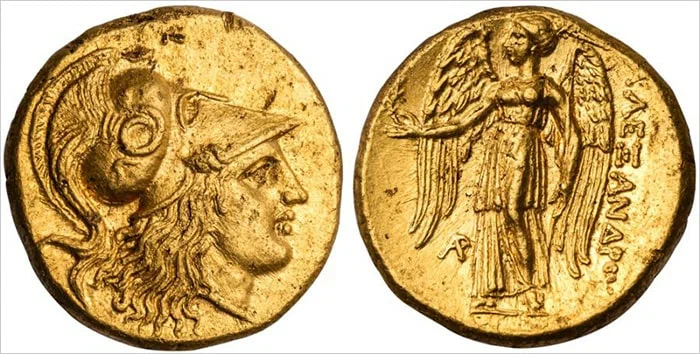 Золотые монеты Александра Македонского