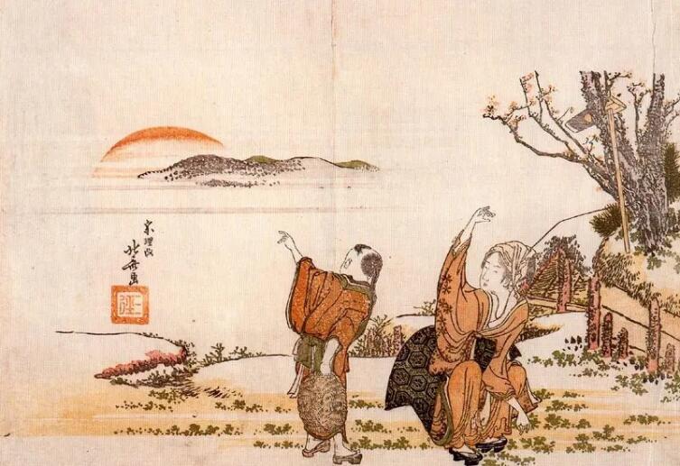 Кацусика Хокусай, «Поэты», 1785 г.