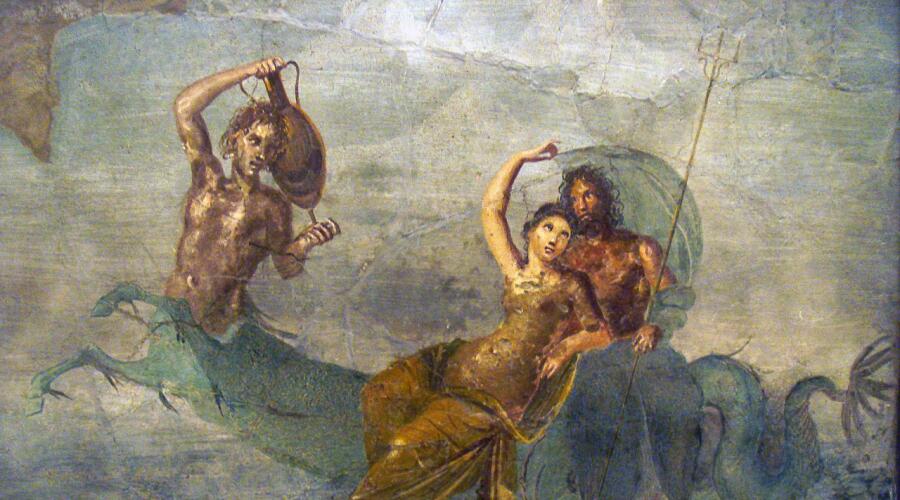 Фреска Амфитриты (Саласии) и Посейдона (Нептуна), Помпеи