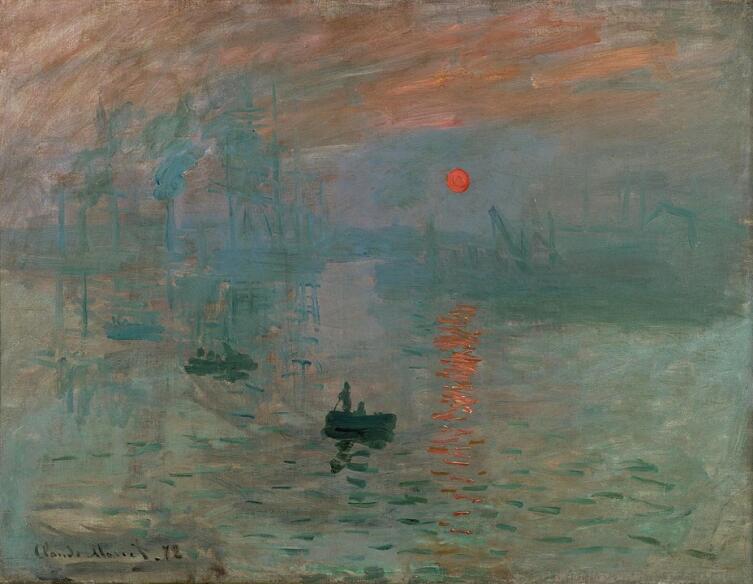 Клод Моне, «Впечатление. Восход Солнца», 1872 г. Картина давшая название новому течению в живописи