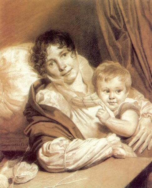О. А. Кипренский, «Мать с ребёнком», 1809 г.