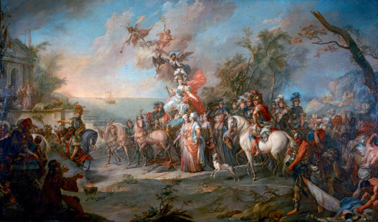 Стефано Торелли, «Аллегория победы Екатерины II над турками и татарами», 1772 г.