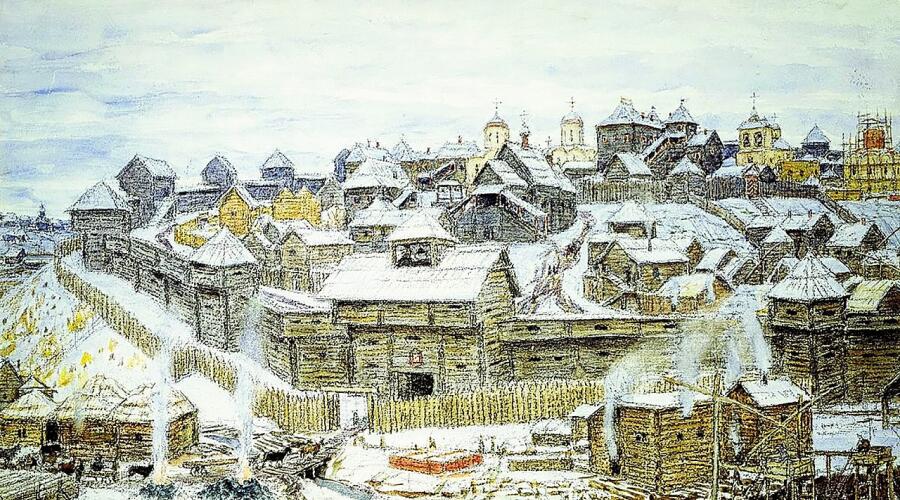 Кремль при Иване Калите, картина А. М. Васнецова