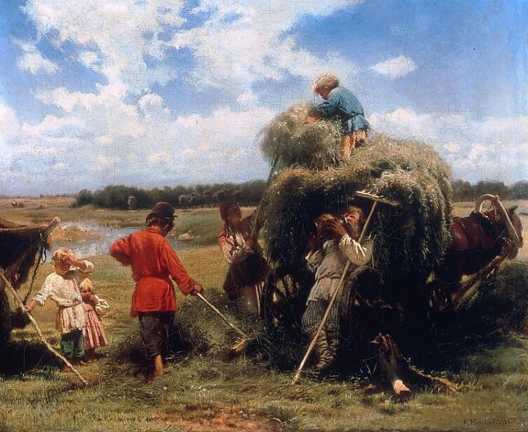 К. Е. Маковский, «Сенокос», 1873 г.