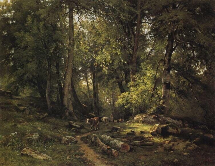 И. И. Шишкин, «Стадо в лесу», 1864 г.