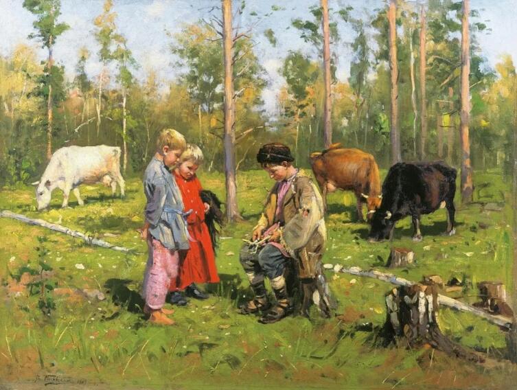 В. Е. Маковский, «Пастушки», 1903 г.